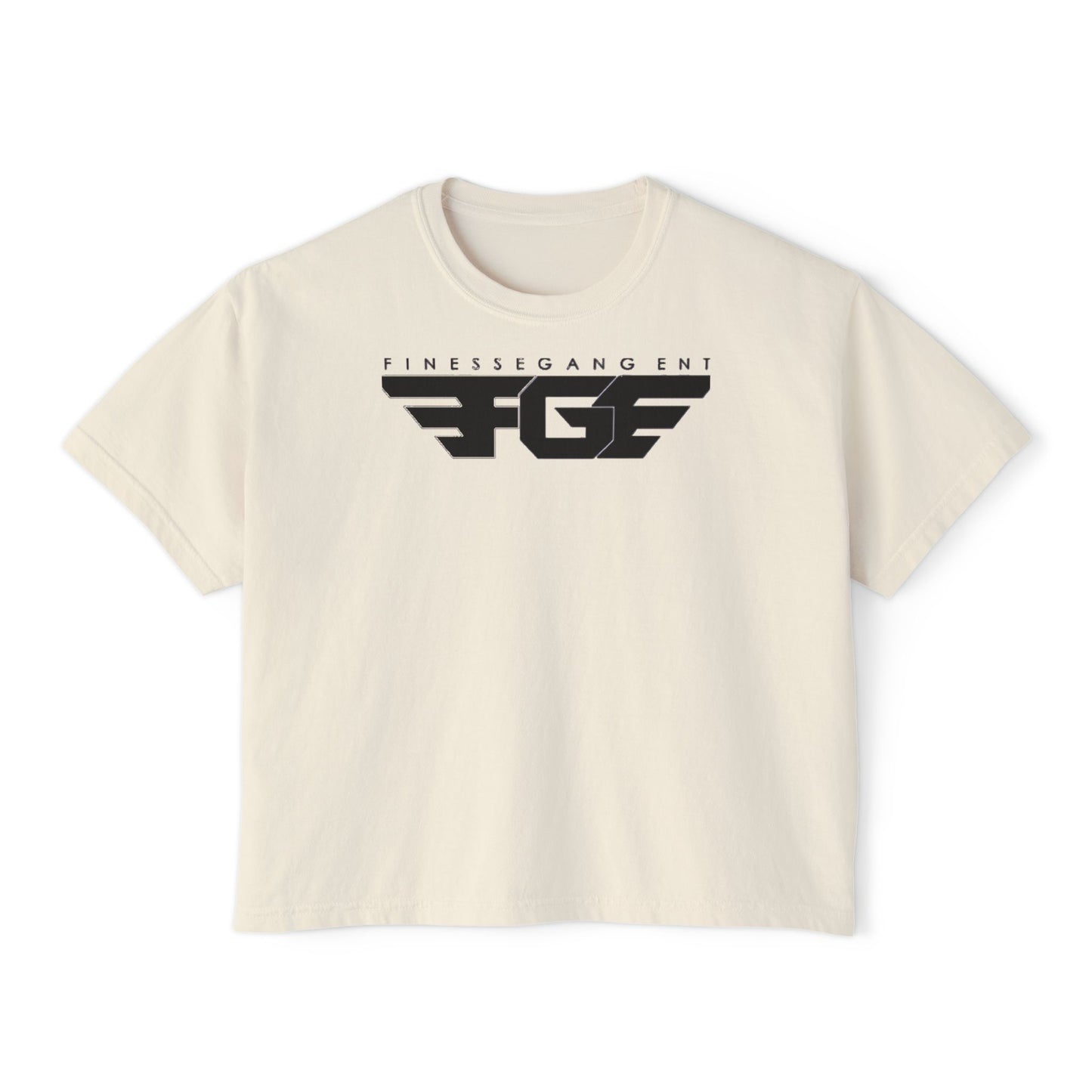 Chic FGE Women's Boxy Tee - Trendy Graphic Design for Everyday Style