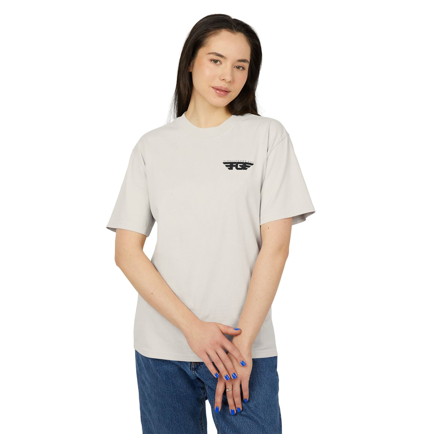 FGE Vintage Minimalist Wing Logo Tee — Small Chest Graphic T-Shirt