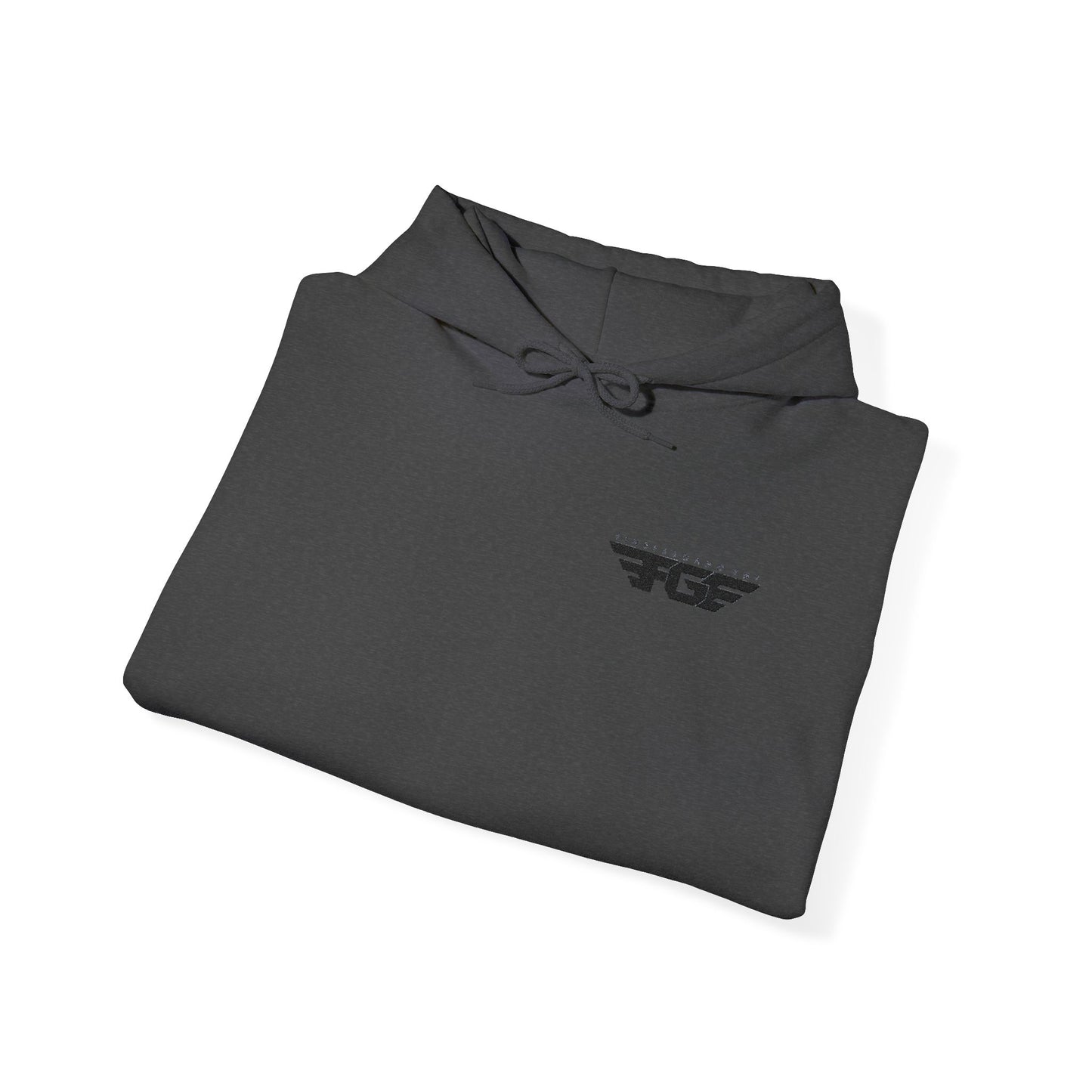 FGE Minimal Hoodie — Small Chest Emblem Sweatshirt