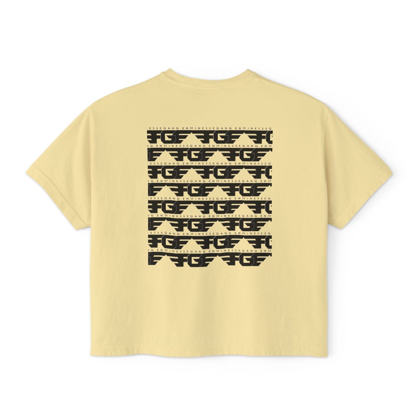 Chic FGE Women's Boxy Tee - Trendy Graphic Design for Everyday Style