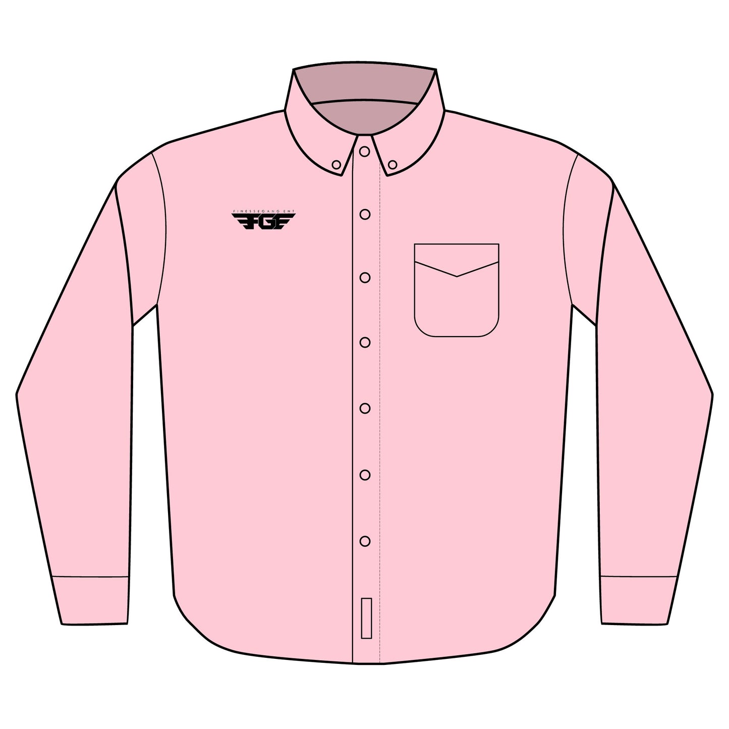 Embroideredy FGE Long Sleeve Work Shirt — Classic Button-Down