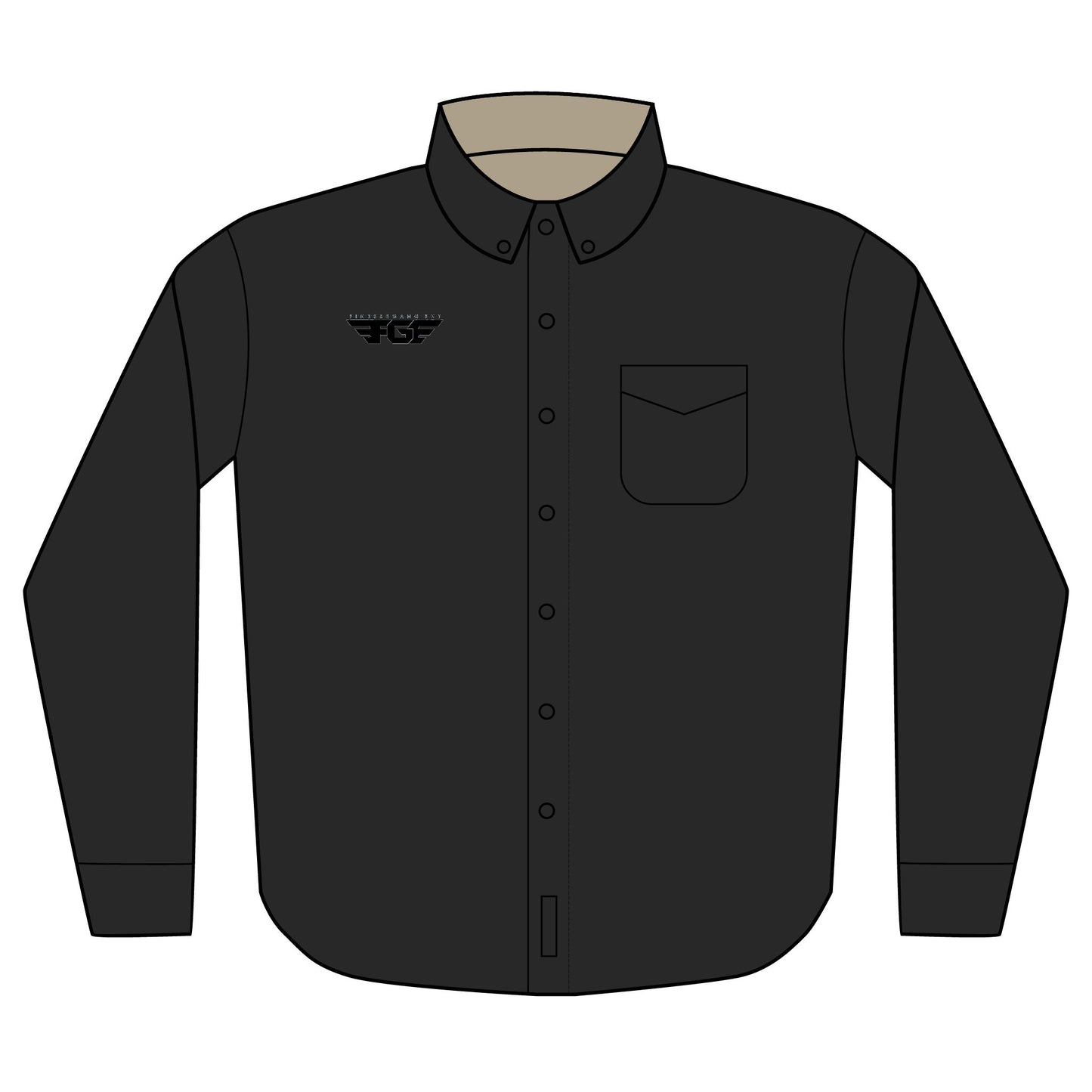 Embroideredy FGE Long Sleeve Work Shirt — Classic Button-Down