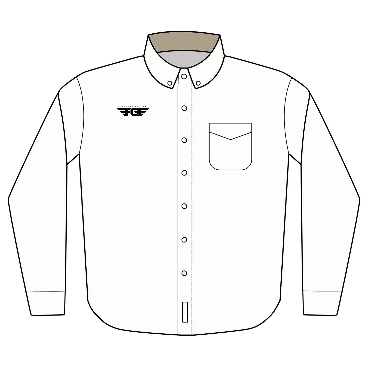 Embroideredy FGE Long Sleeve Work Shirt — Classic Button-Down