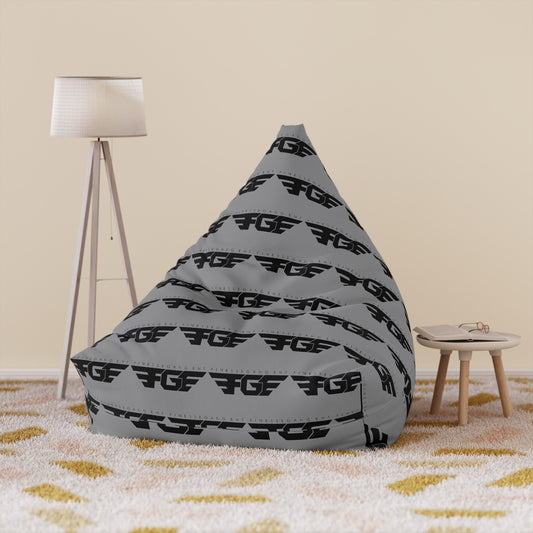 FGE Stylish Bean Bag Chair Cover - Modern Grey Design for Relaxation and Fun