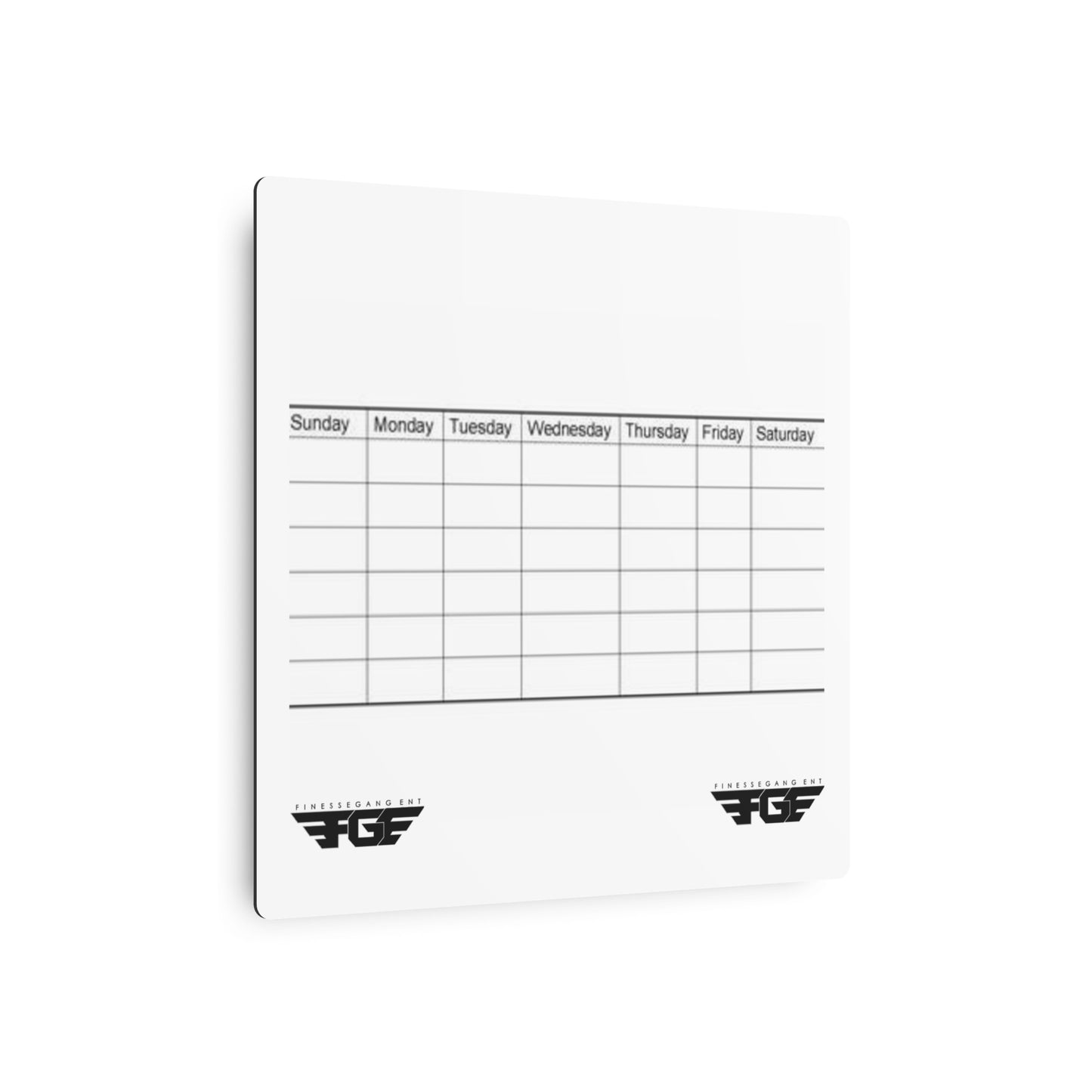 Weekly FGE Planner Metal Sign – Magnetic Dry Erase Calendar Wall Board