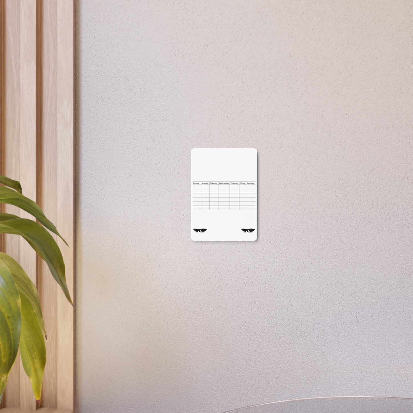 Weekly FGE Planner Metal Sign – Magnetic Dry Erase Calendar Wall Board