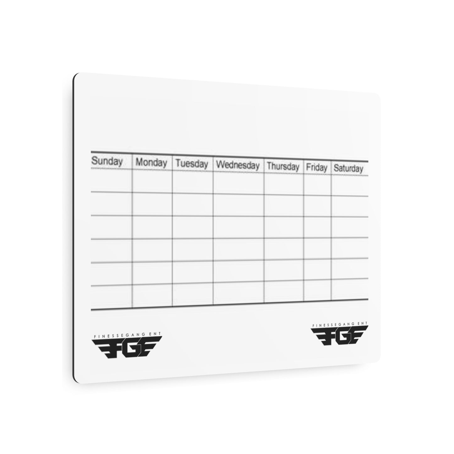 Weekly FGE Planner Metal Sign – Magnetic Dry Erase Calendar Wall Board