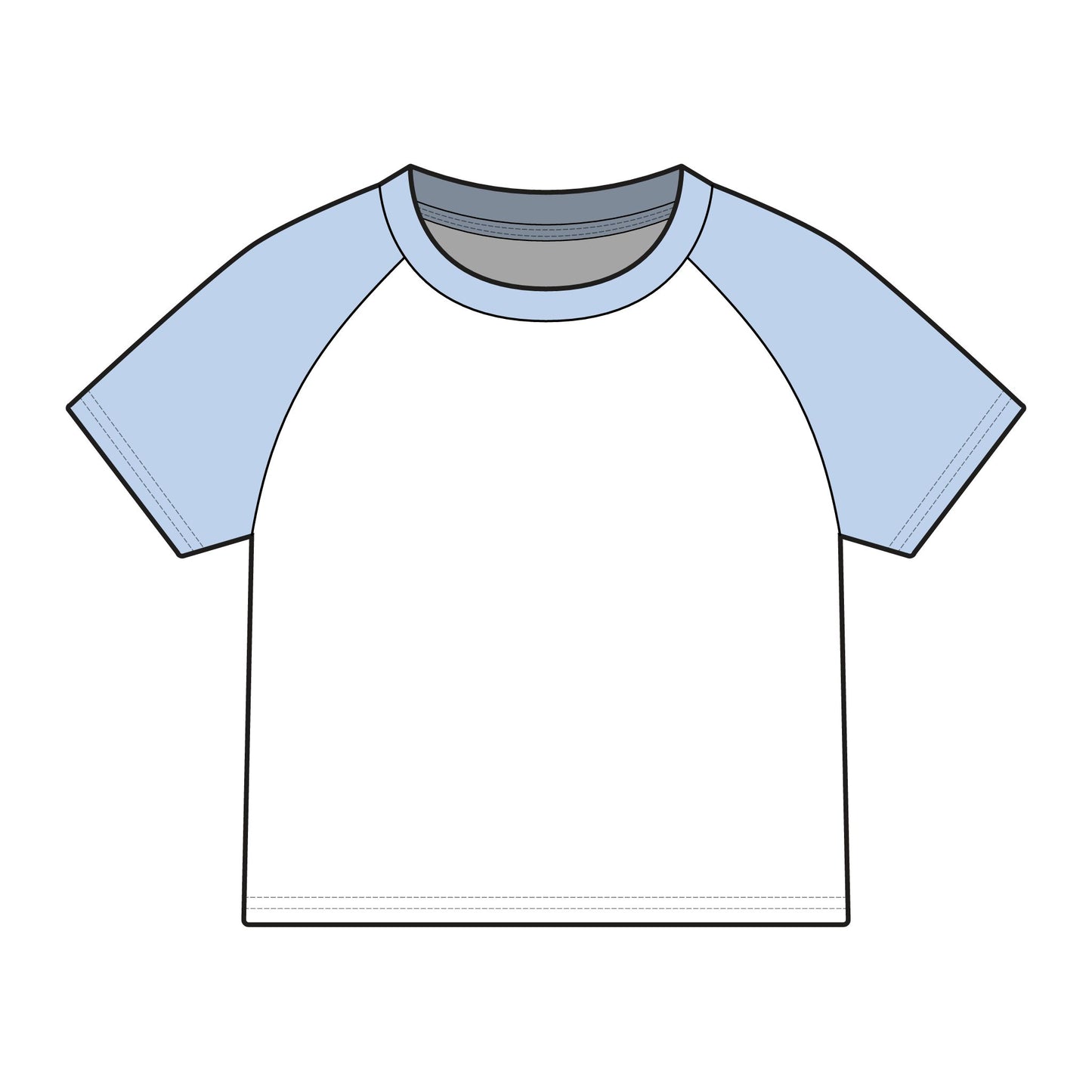 Finesse Gang Raglan Baby Tee — Women's Micro Rib Athletic Logo Tee