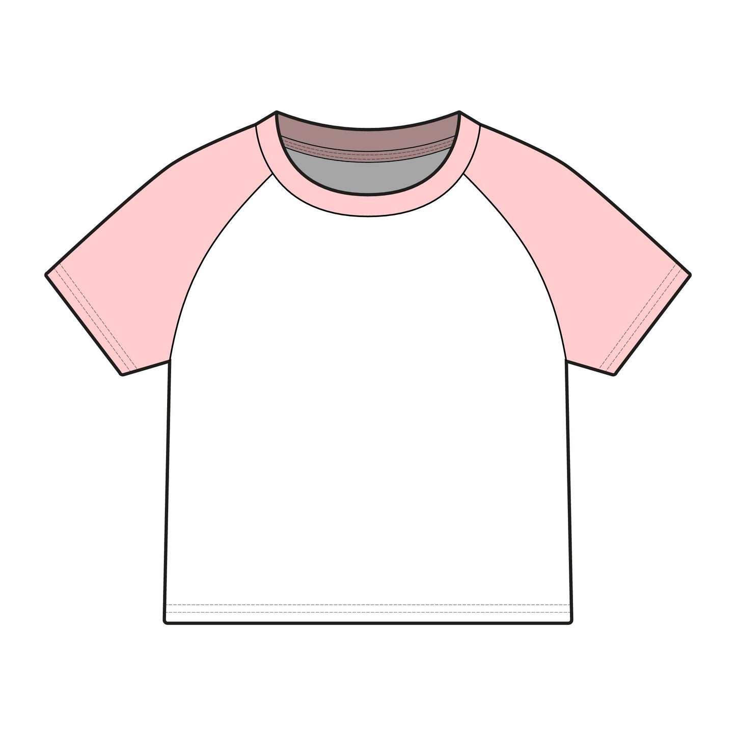 Finesse Gang Raglan Baby Tee — Women's Micro Rib Athletic Logo Tee