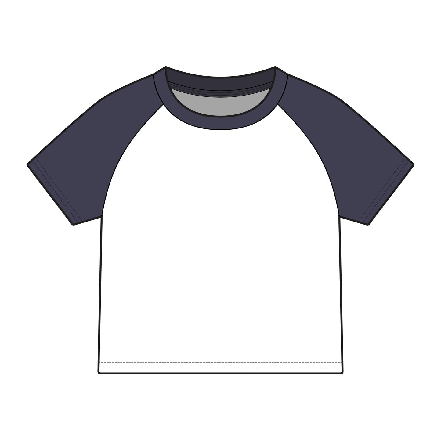 Finesse Gang Raglan Baby Tee — Women's Micro Rib Athletic Logo Tee