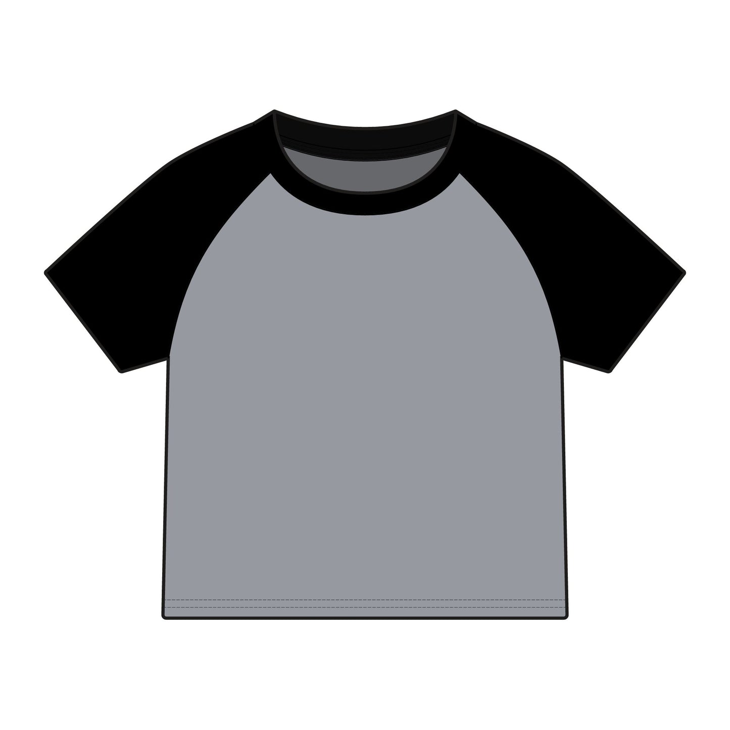 Finesse Gang Raglan Baby Tee — Women's Micro Rib Athletic Logo Tee