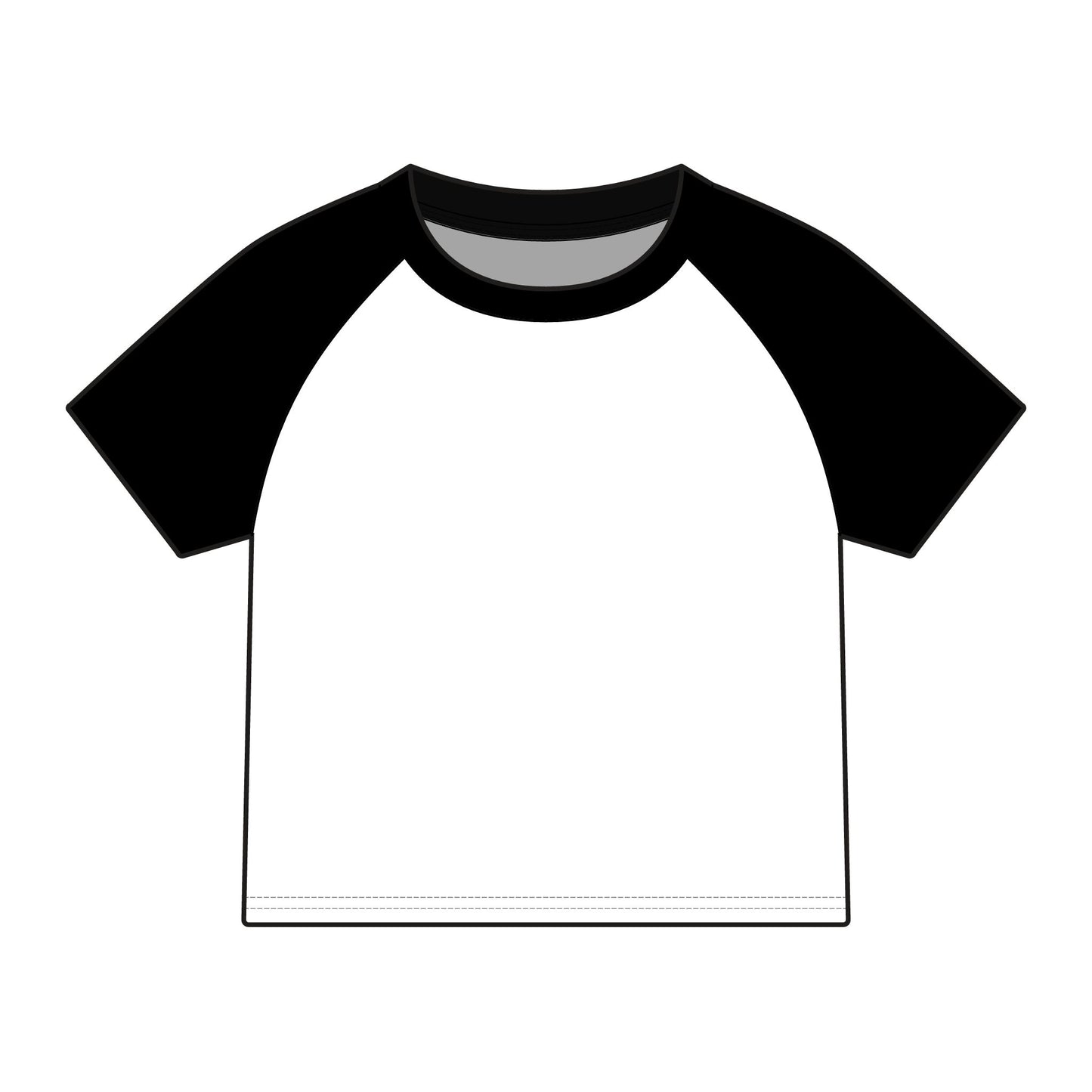Finesse Gang Raglan Baby Tee — Women's Micro Rib Athletic Logo Tee