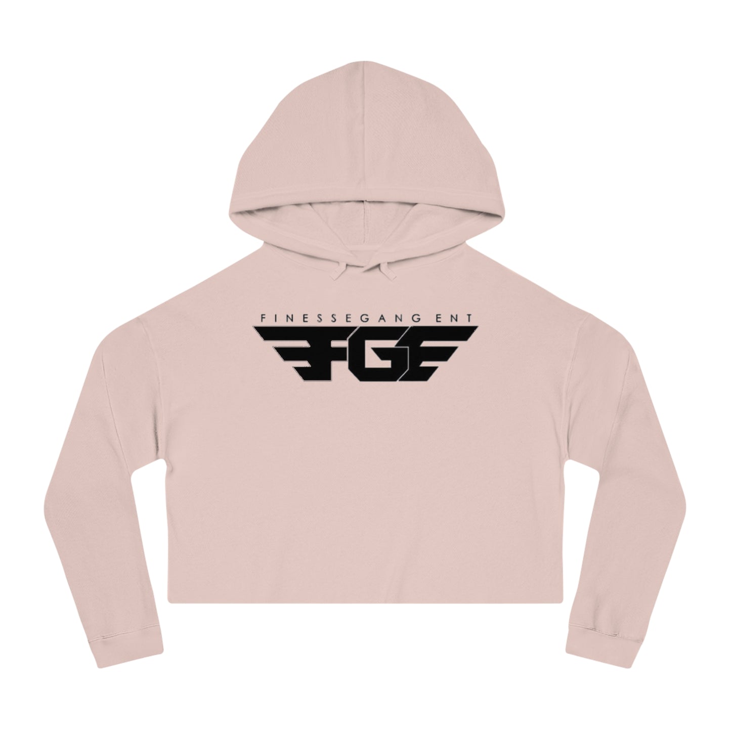 FGE Women’s Cropped Hoodie - Fitness Gang Black Logo Sweatshirt