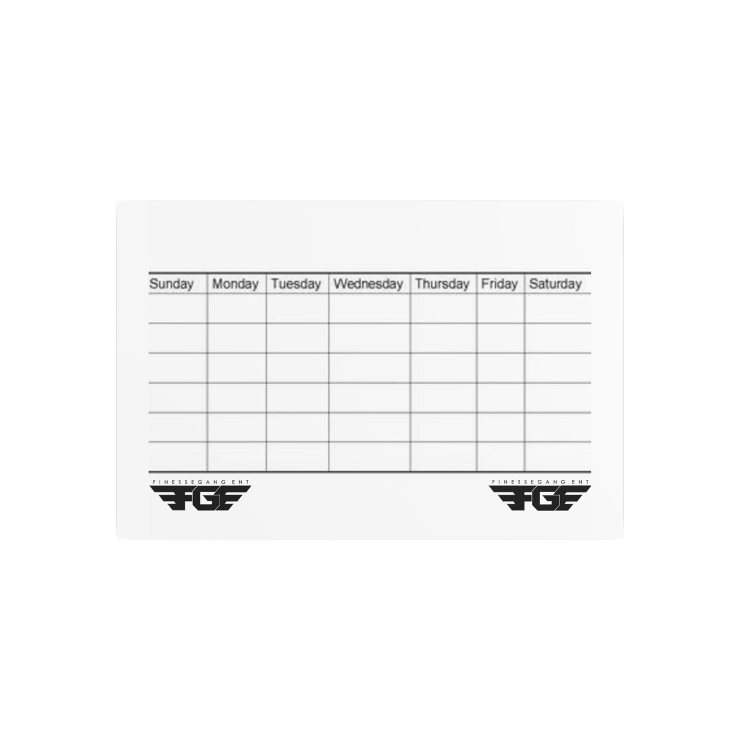 Weekly FGE Planner Metal Sign – Magnetic Dry Erase Calendar Wall Board
