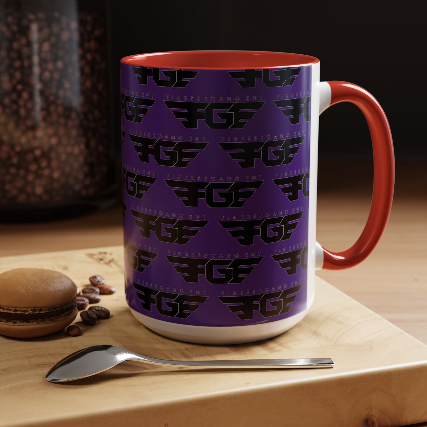 Funky Purple Accent Coffee Mug - Unique Gift for Coffee Lovers, Stylish Home Decor, Office Essential, Birthday Present, Empowering Vibes