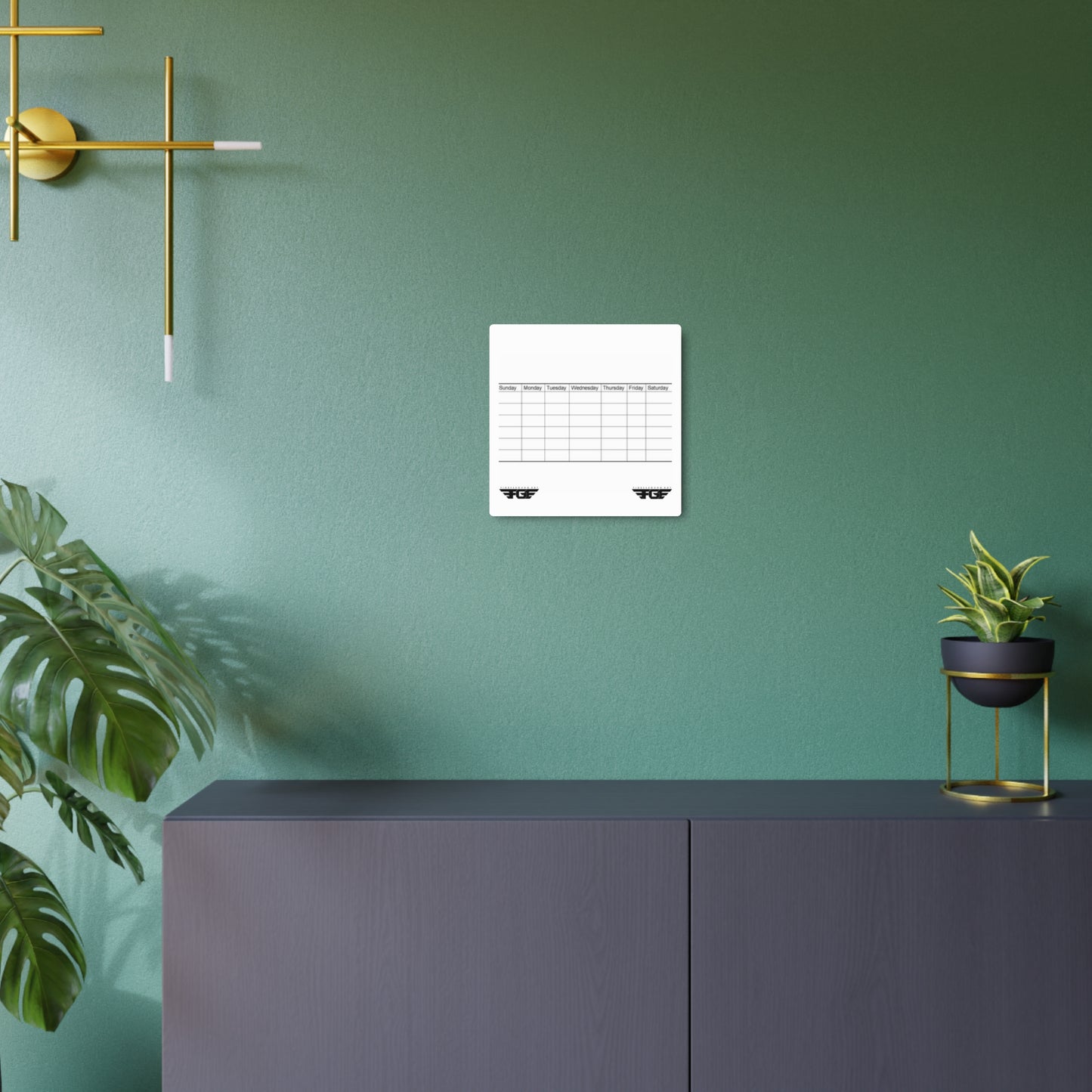 Weekly FGE Planner Metal Sign – Magnetic Dry Erase Calendar Wall Board