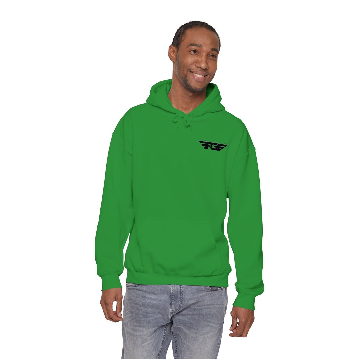FGE Minimal Hoodie — Small Chest Emblem Sweatshirt
