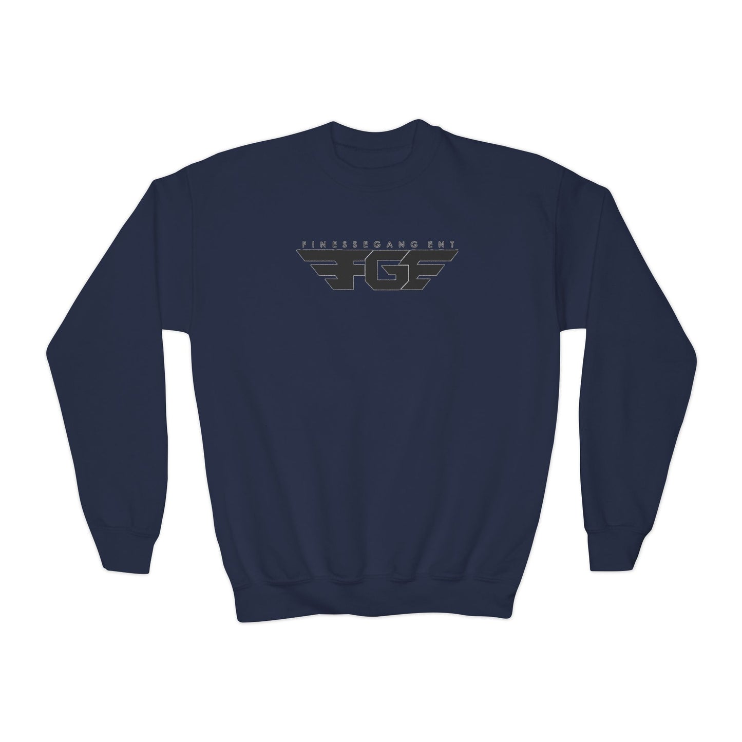 FGE Youth Crewneck Sweatshirt - Retro Flight Wing Logo Graphic