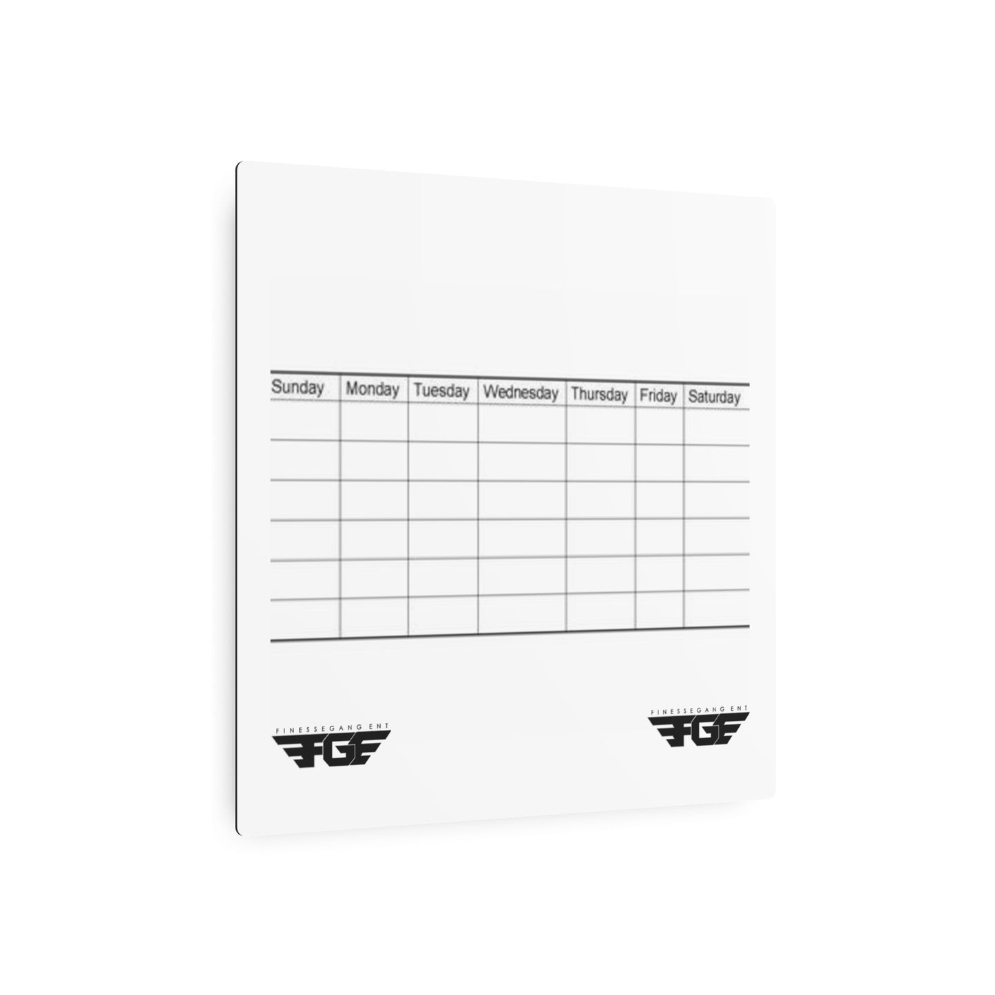 Weekly FGE Planner Metal Sign – Magnetic Dry Erase Calendar Wall Board