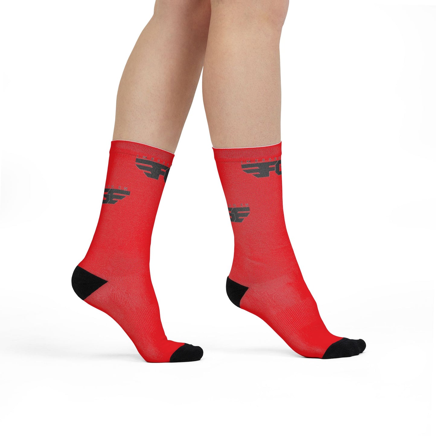 Red CREW FGE Sublimation Athletic Socks