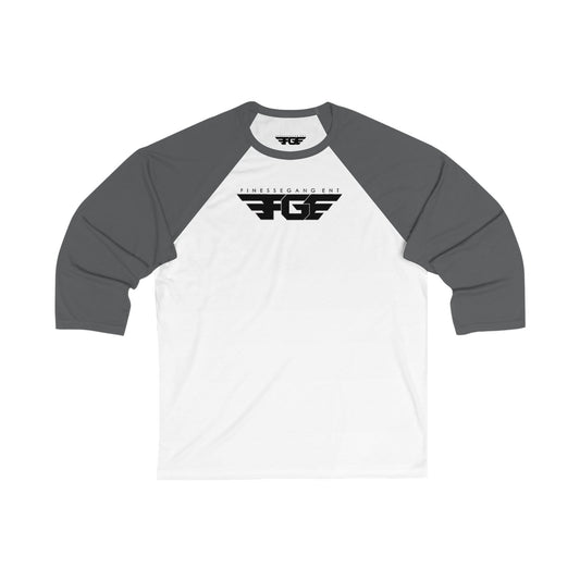 FGE Unisex 3/4 Sleeve Baseball Tee with Bold Graphic Design