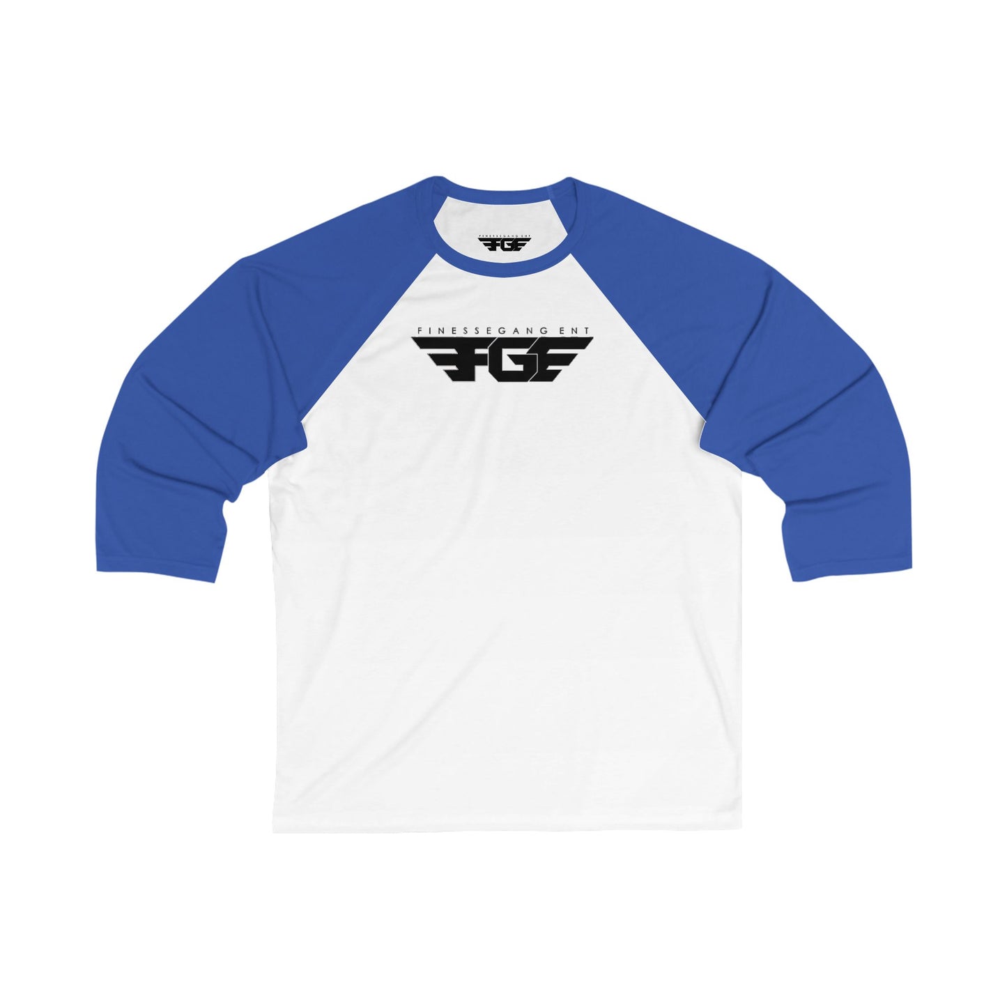 FGE Unisex 3/4 Sleeve Baseball Tee with Bold Graphic Design