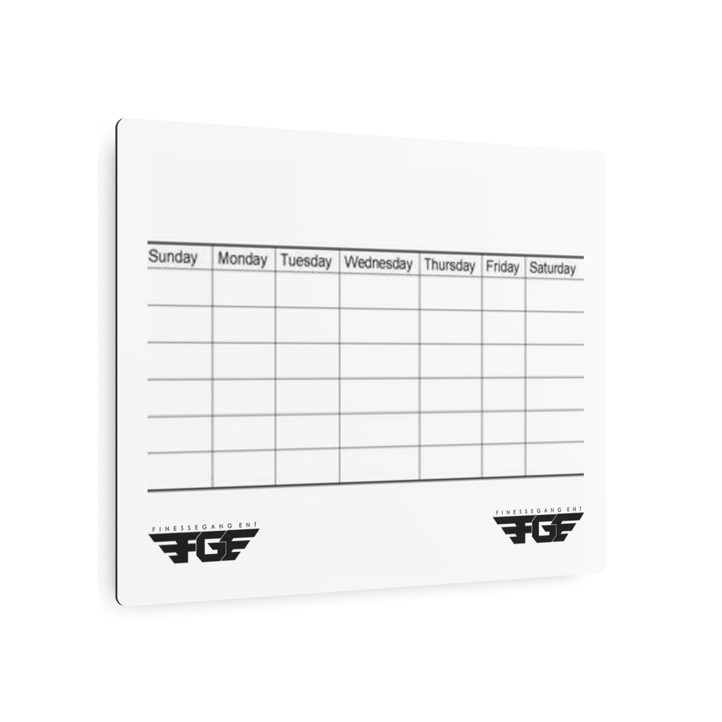 Weekly FGE Planner Metal Sign – Magnetic Dry Erase Calendar Wall Board