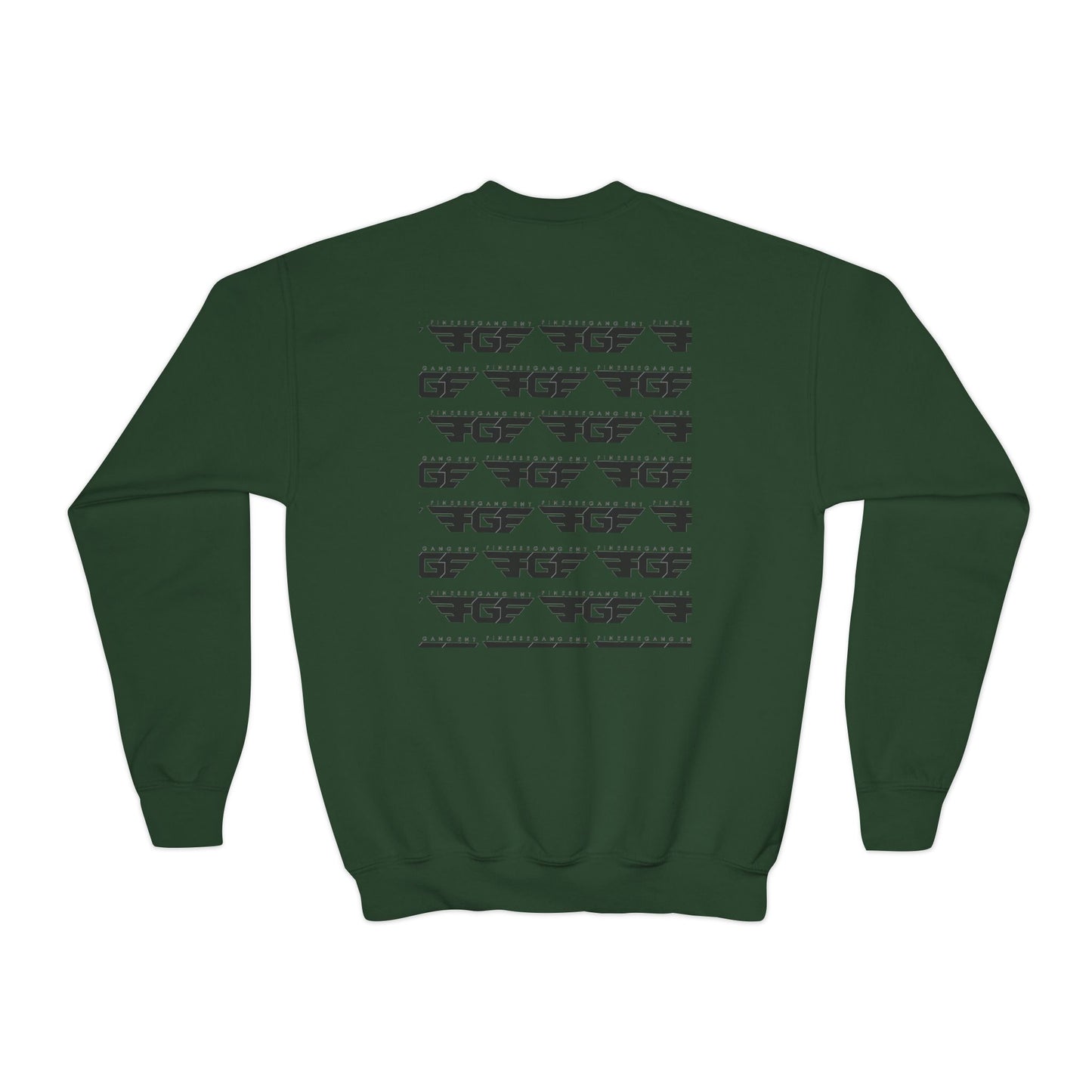 FGE Youth Crewneck Sweatshirt - Retro Flight Wing Logo Graphic