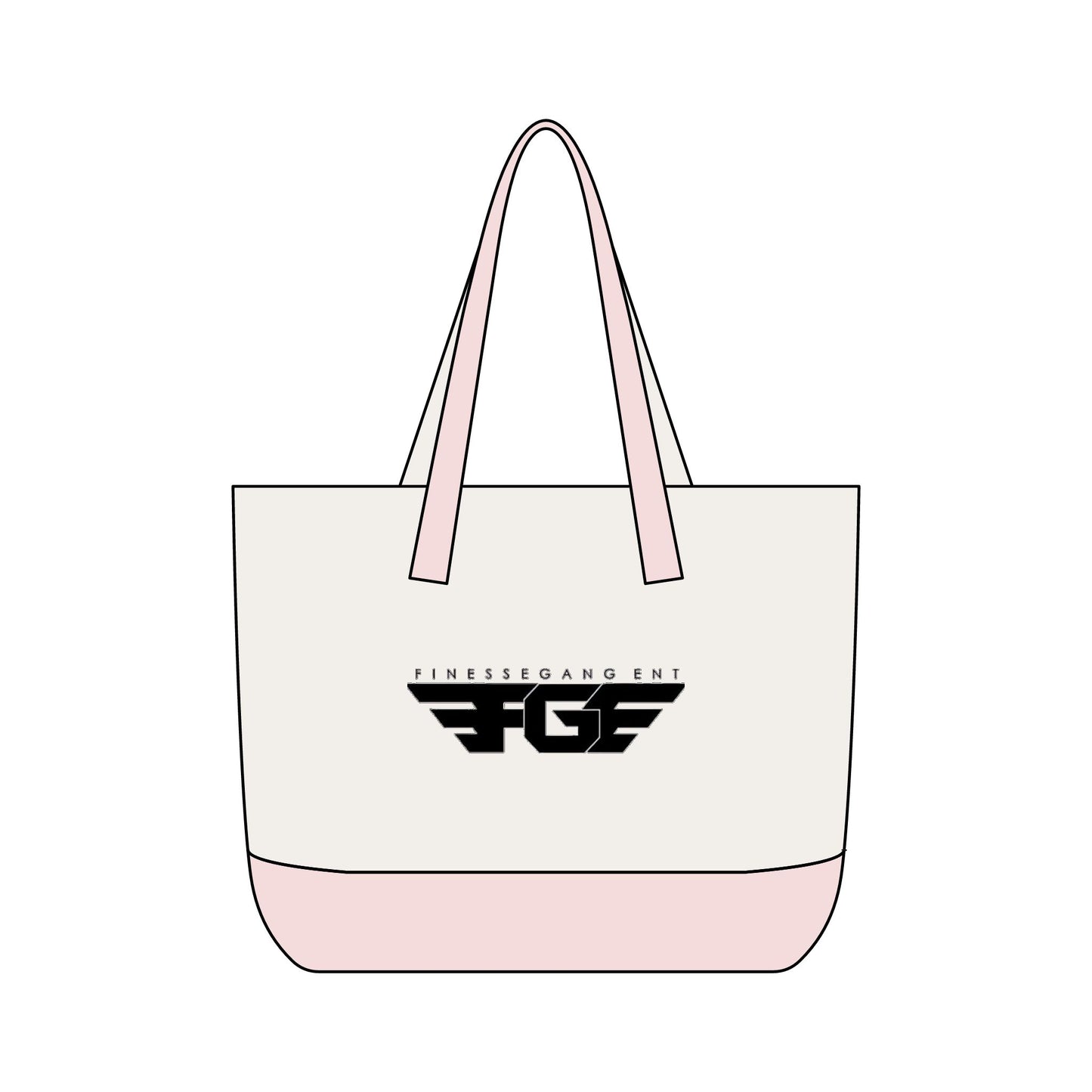 FGE Canvas Tote Bag — Finesse Gang FGF Logo Zippered Beach & Everyday Carry