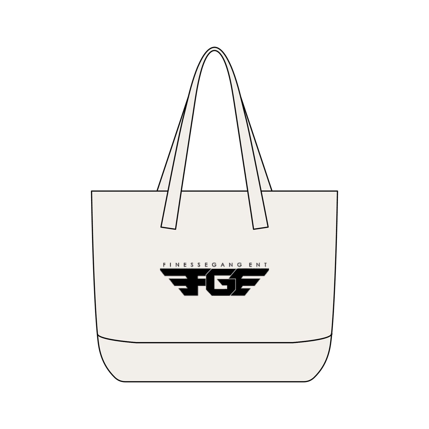 FGE Canvas Tote Bag — Finesse Gang FGF Logo Zippered Beach & Everyday Carry