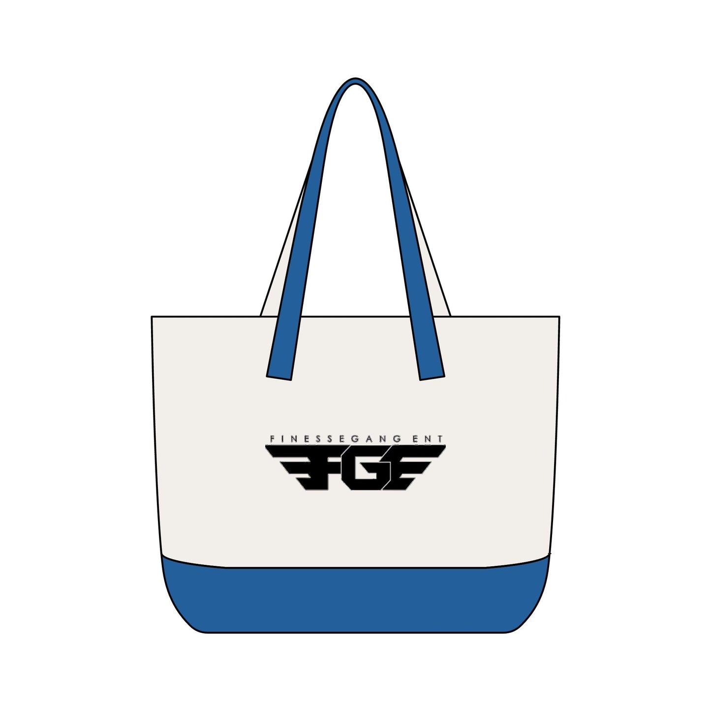 FGE Canvas Tote Bag — Finesse Gang FGF Logo Zippered Beach & Everyday Carry