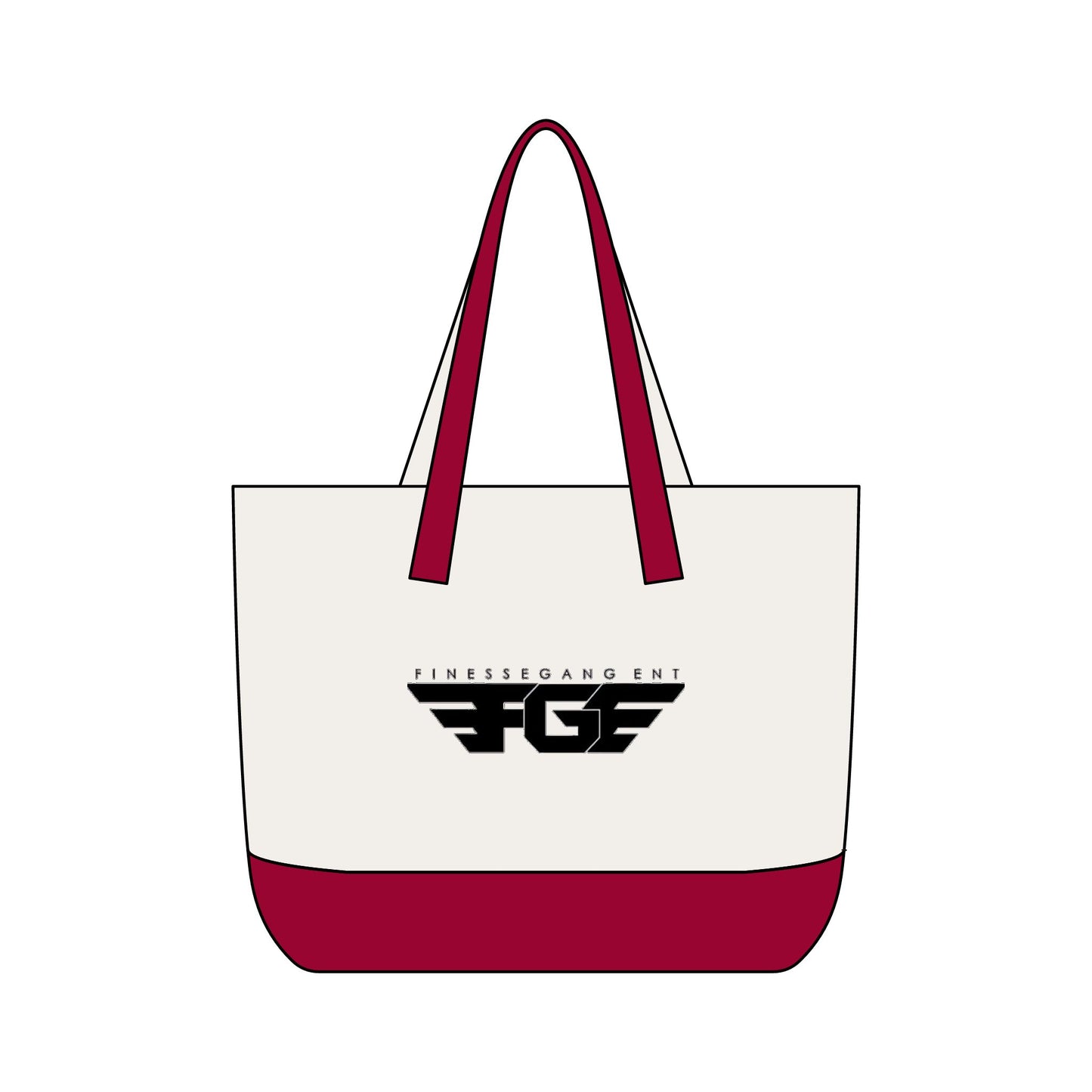 FGE Canvas Tote Bag — Finesse Gang FGF Logo Zippered Beach & Everyday Carry
