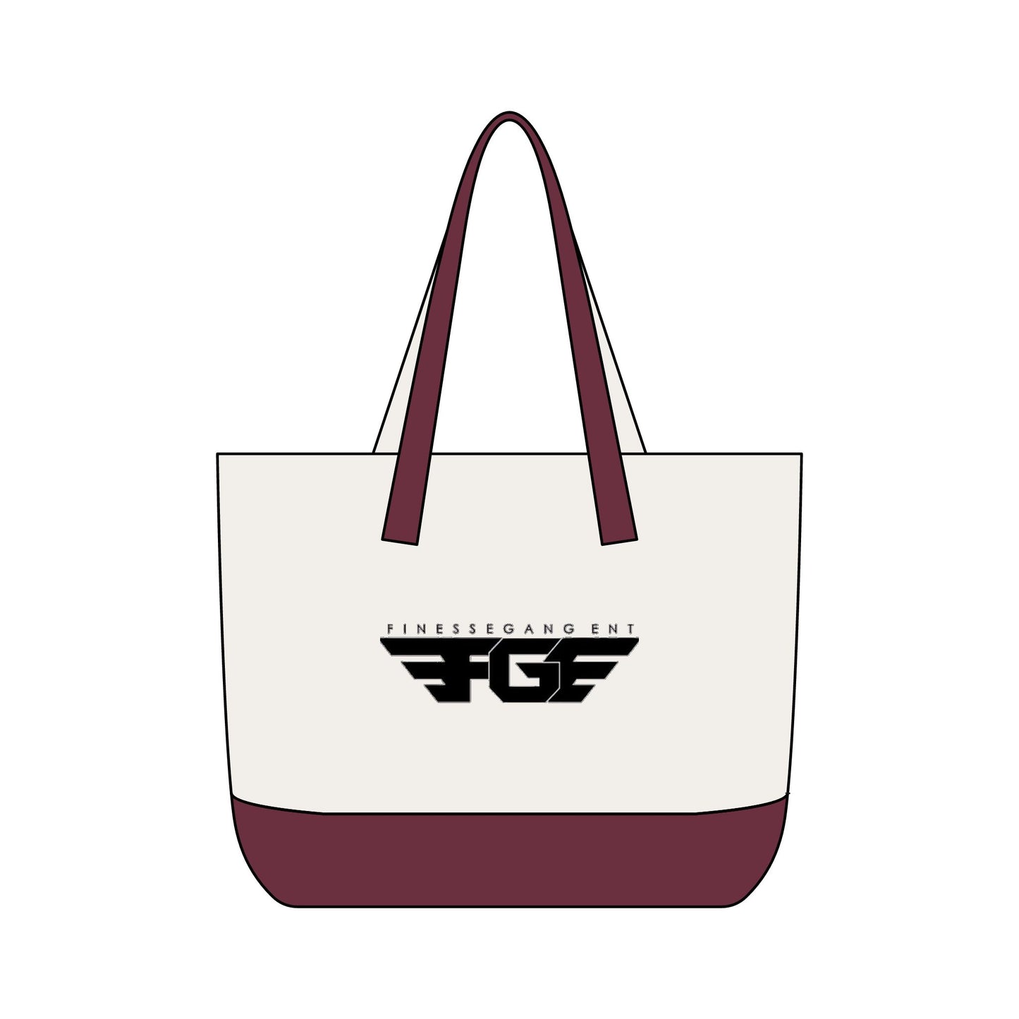 FGE Canvas Tote Bag — Finesse Gang FGF Logo Zippered Beach & Everyday Carry