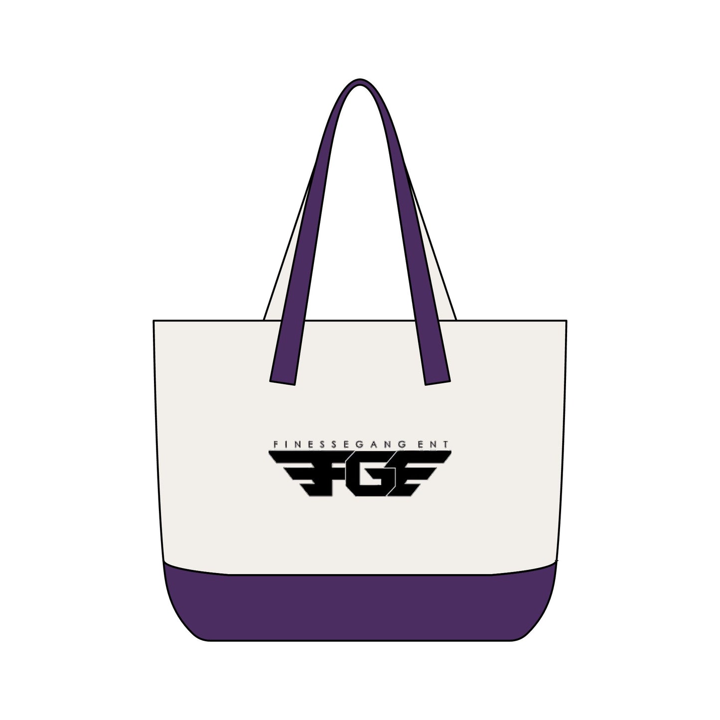 FGE Canvas Tote Bag — Finesse Gang FGF Logo Zippered Beach & Everyday Carry
