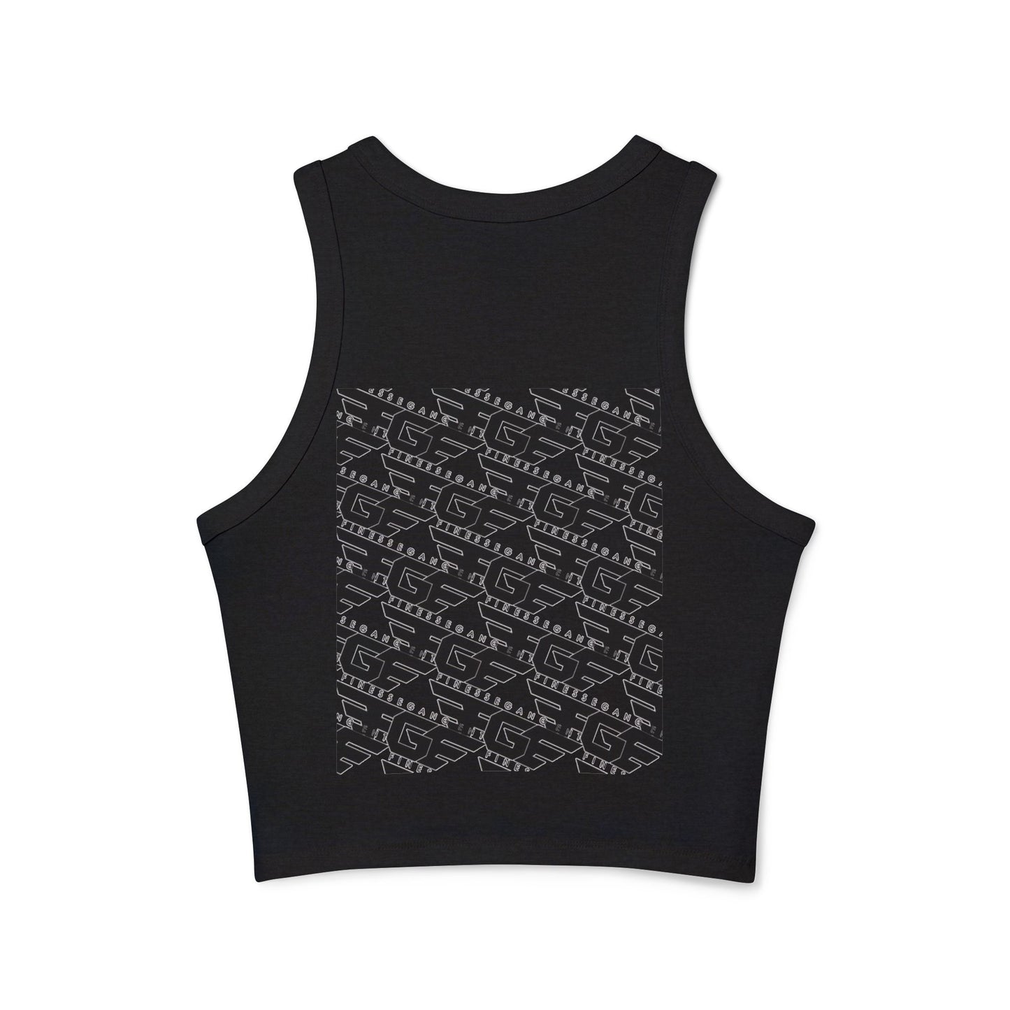 FGE Women’s Micro Rib Racer Tank Top - Finessé Agent Graphic Tee for Casual Style