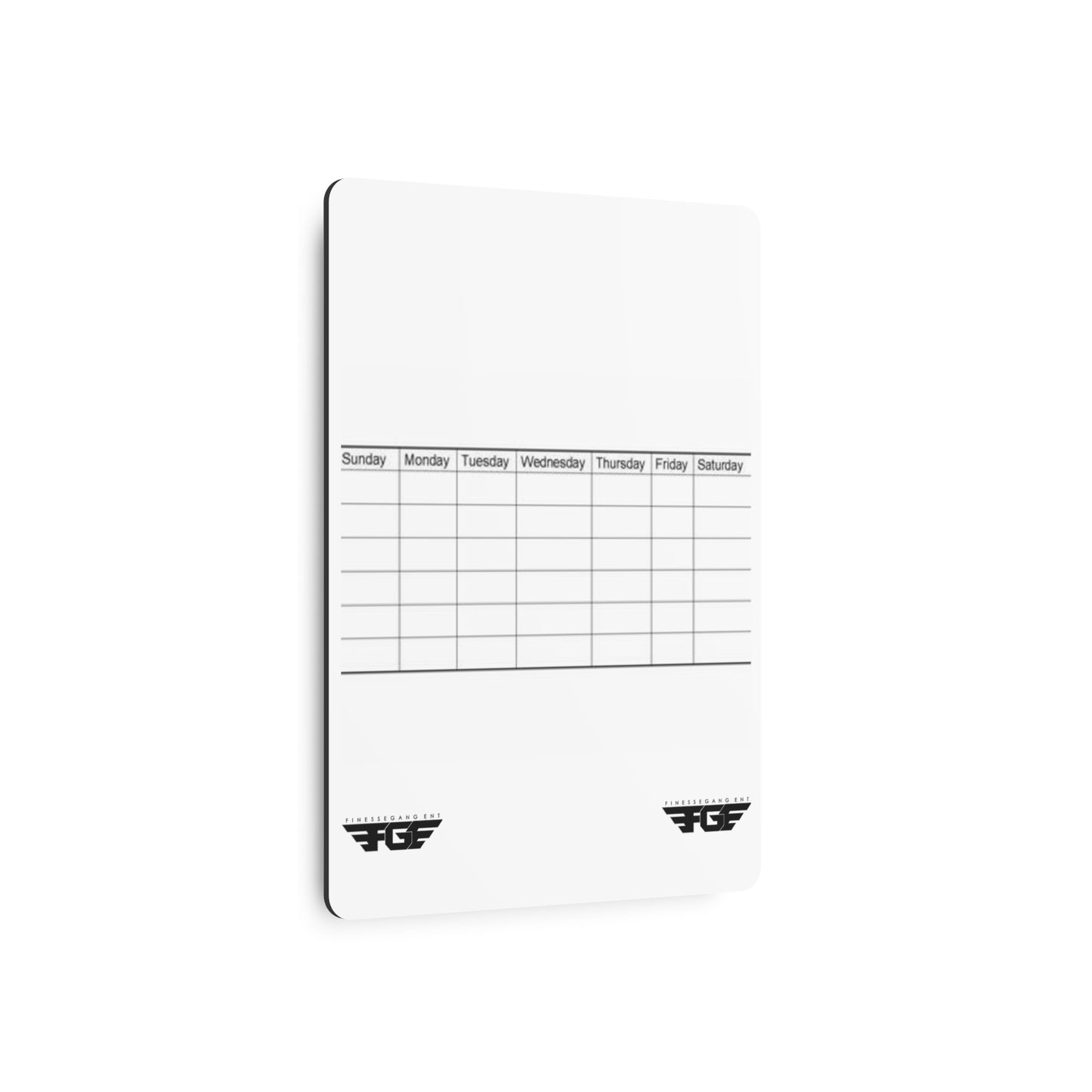 Weekly FGE Planner Metal Sign – Magnetic Dry Erase Calendar Wall Board