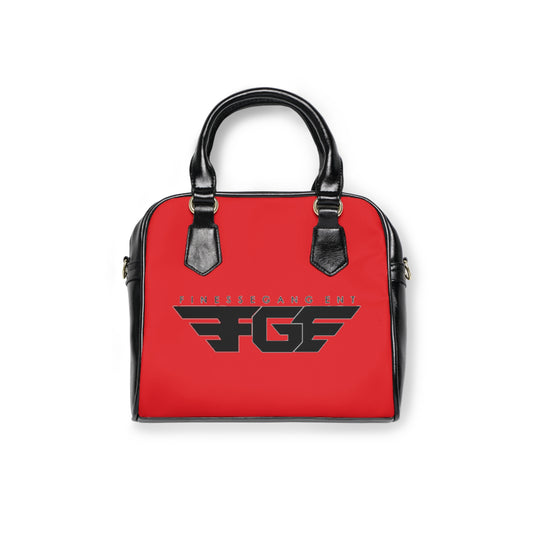 Bold Red FGE Shoulder Handbag | Stylish Tote for Casual Outings, Great Gift for Fashion Lovers, Everyday Use, Unique Design