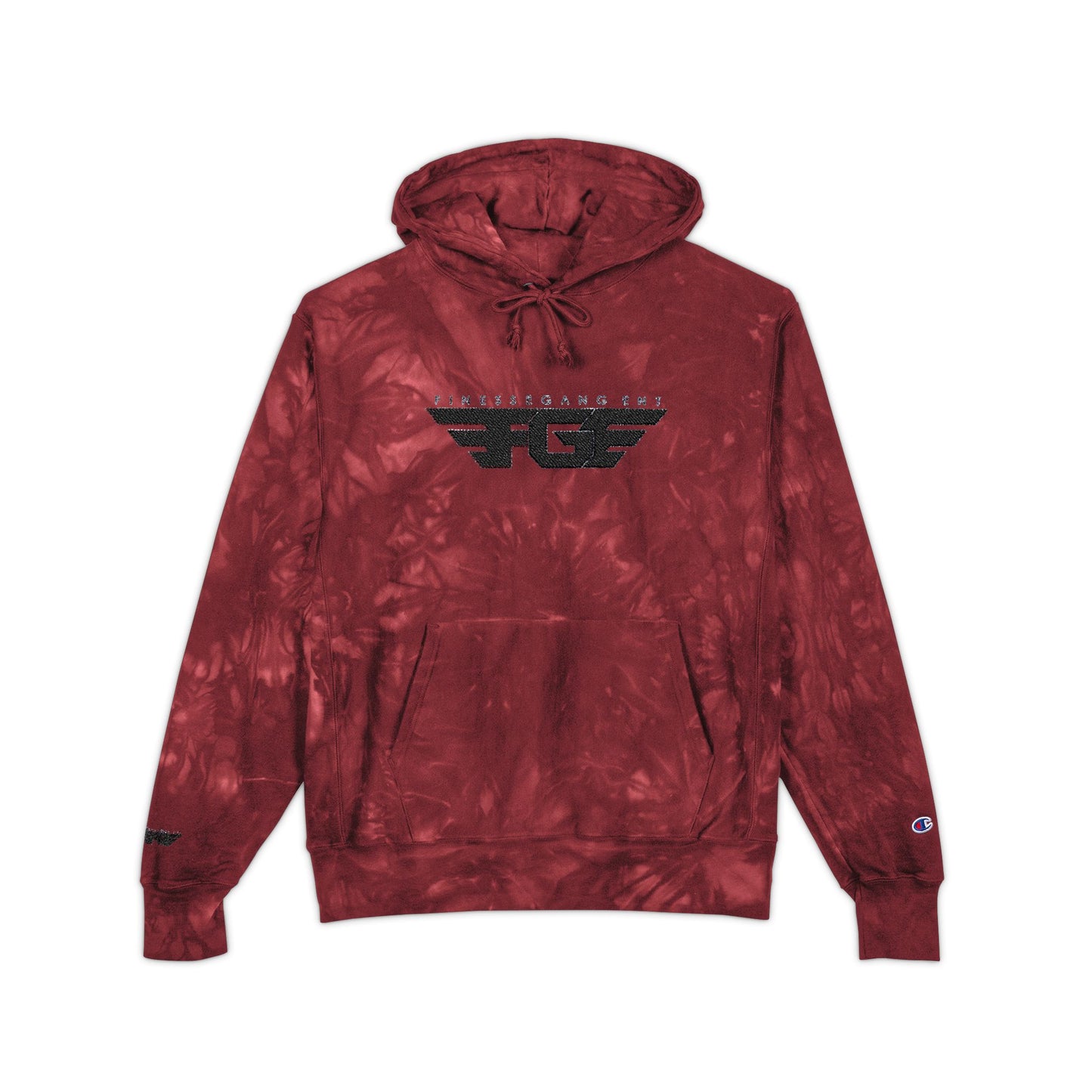 FGE Champion Embroidered Tie-Dye Hoodie for Unisex Style