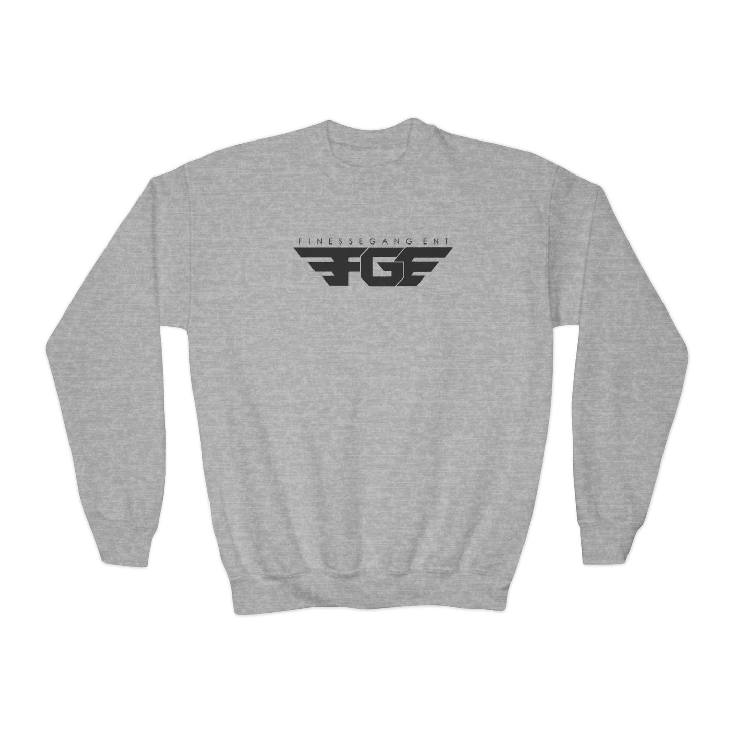 FGE Youth Crewneck Sweatshirt - Retro Flight Wing Logo Graphic