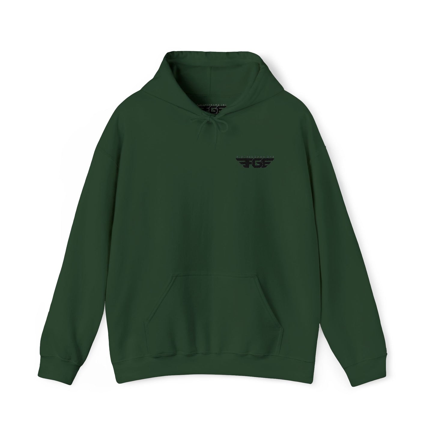 FGE Minimal Hoodie — Small Chest Emblem Sweatshirt