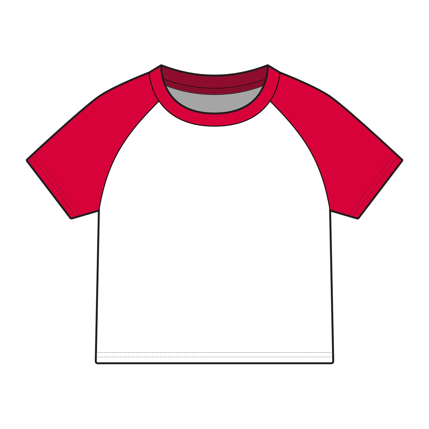 Finesse Gang Raglan Baby Tee — Women's Micro Rib Athletic Logo Tee