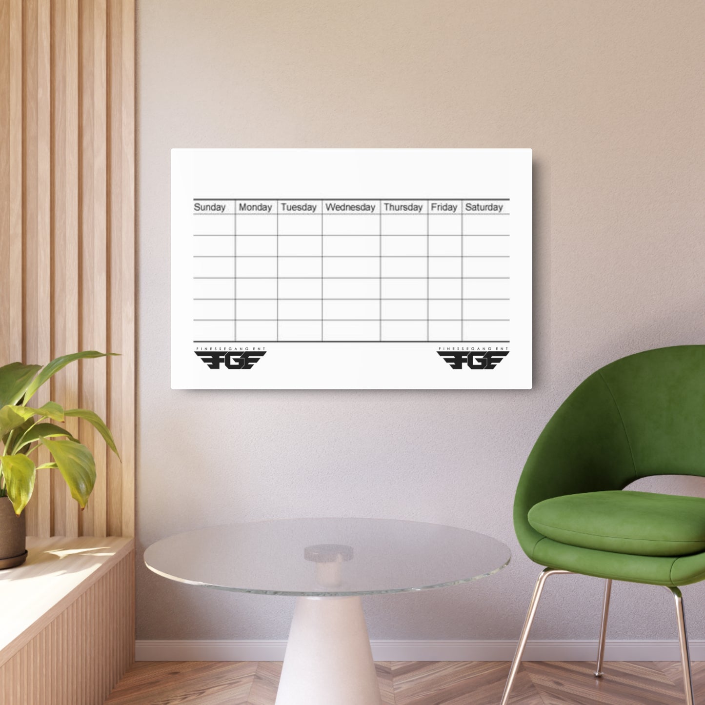 Weekly FGE Planner Metal Sign – Magnetic Dry Erase Calendar Wall Board