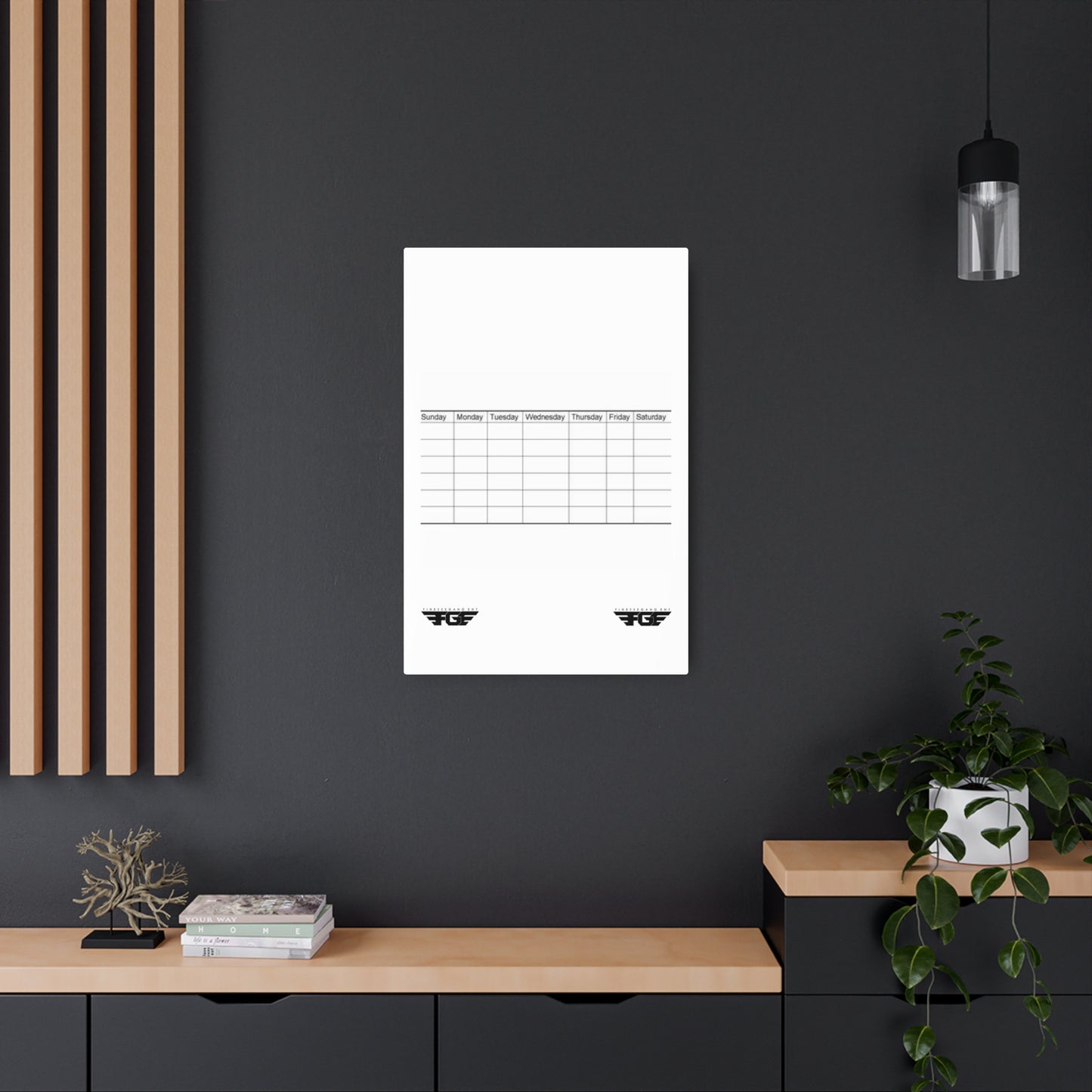 Weekly FGE Planner Metal Sign – Magnetic Dry Erase Calendar Wall Board