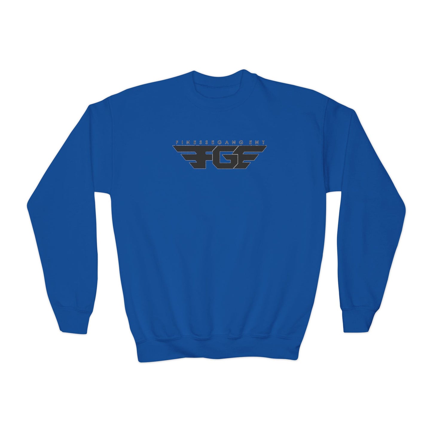 FGE Youth Crewneck Sweatshirt - Retro Flight Wing Logo Graphic