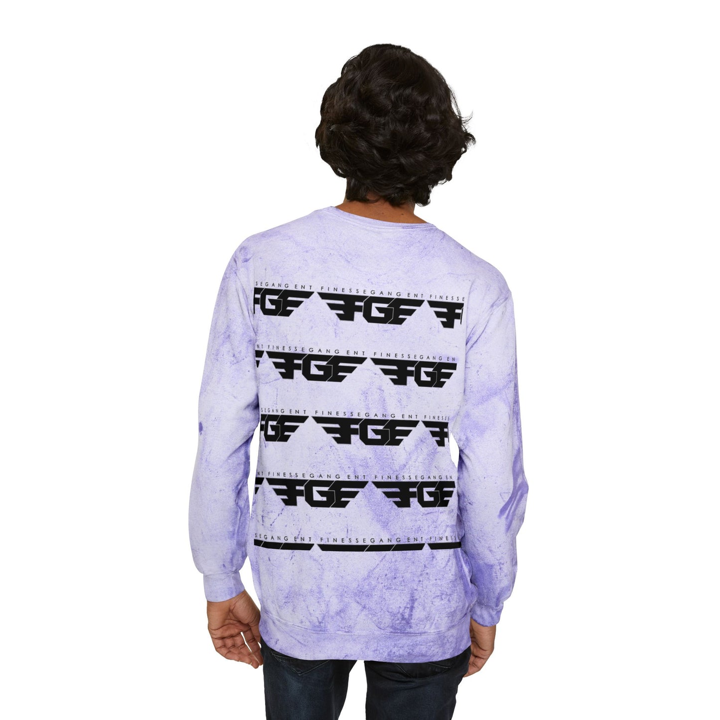 FGE Unisex Marble Color Blast Crewneck Sweatshirt - Trendy Streetwear for Everyday Comfort