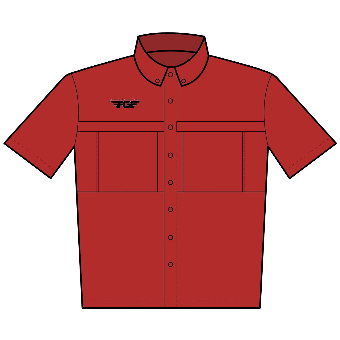 MENS FGE Embroidered UV Daybreak Short Sleeve Work Shirt