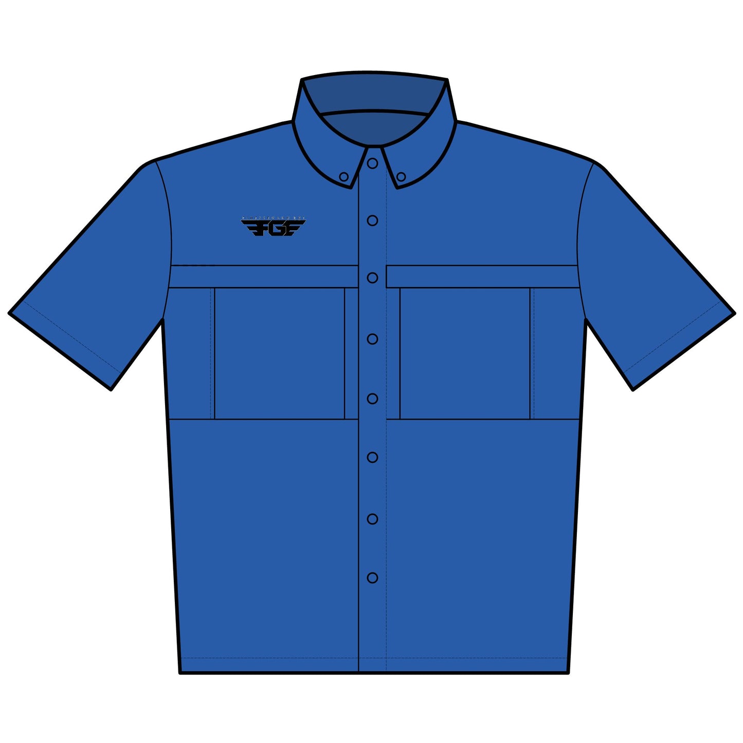 MENS FGE Embroidered UV Daybreak Short Sleeve Work Shirt