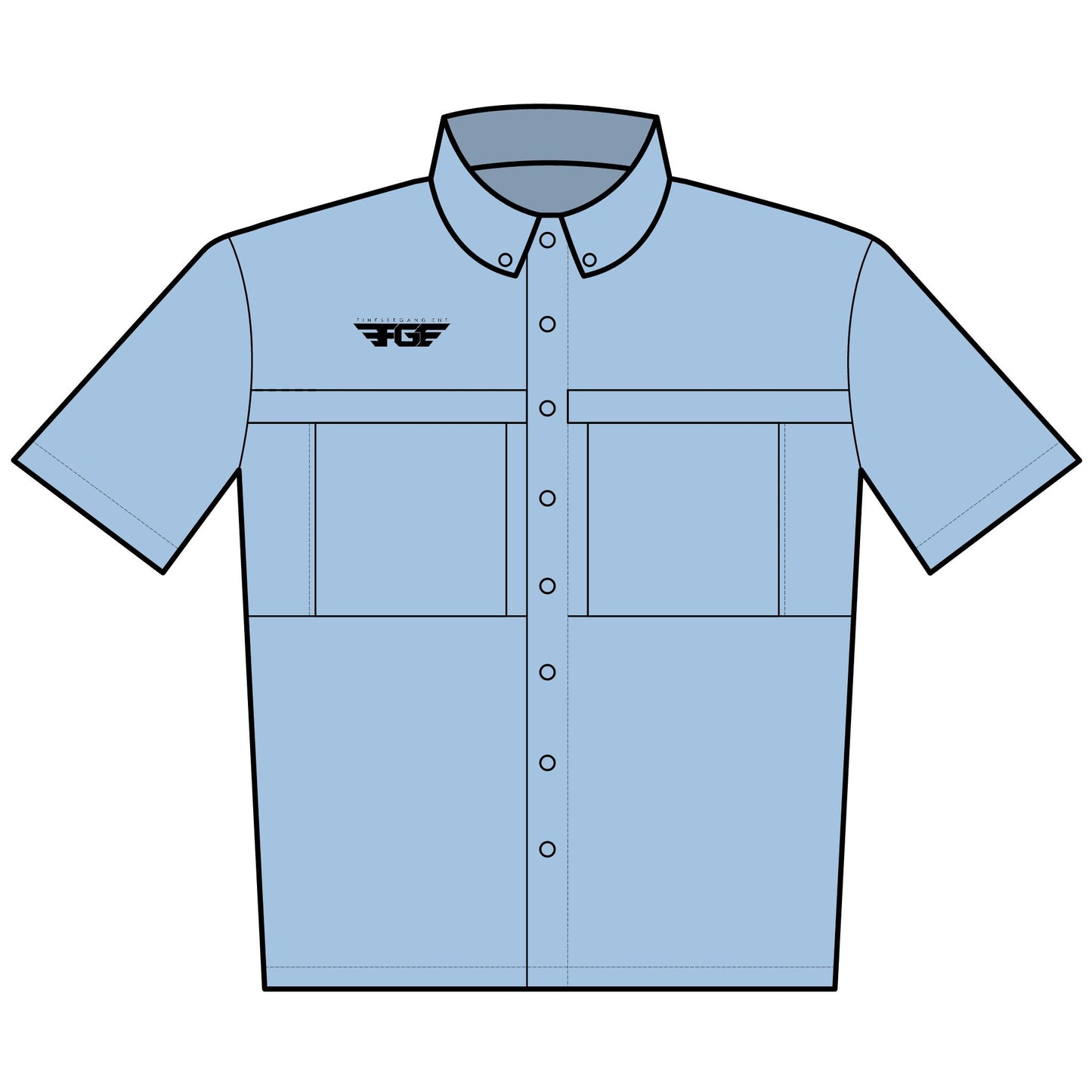 MENS FGE Embroidered UV Daybreak Short Sleeve Work Shirt