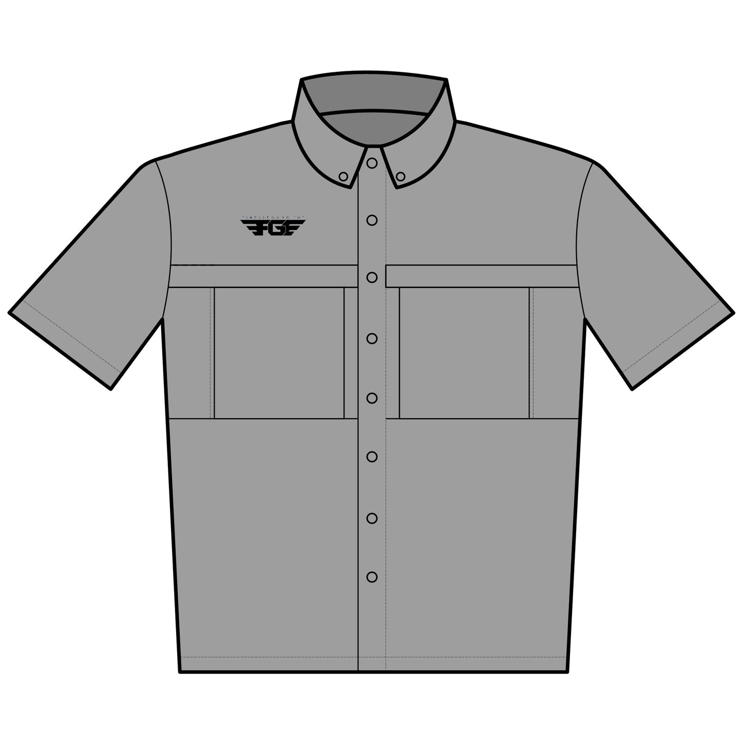 MENS FGE Embroidered UV Daybreak Short Sleeve Work Shirt
