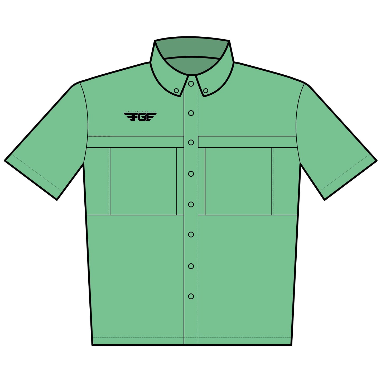 MENS FGE Embroidered UV Daybreak Short Sleeve Work Shirt